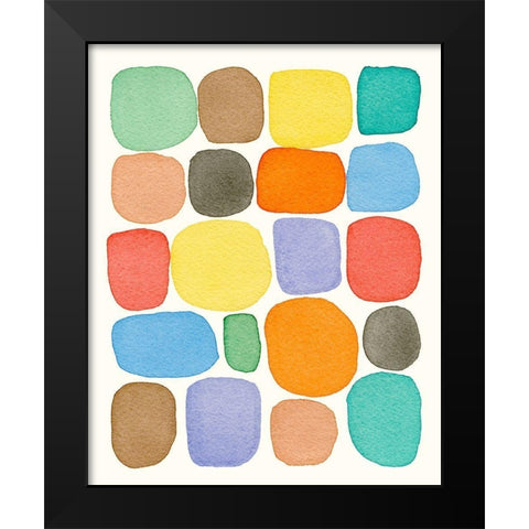 Swatches I Black Modern Wood Framed Art Print by Galapon, Nikki
