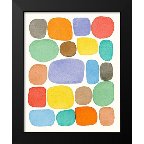 Swatches II Black Modern Wood Framed Art Print by Galapon, Nikki