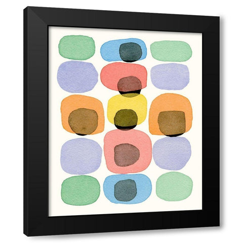 Ink Spot I Black Modern Wood Framed Art Print with Double Matting by Galapon, Nikki