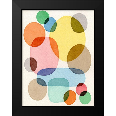 Inked Orbs IV Black Modern Wood Framed Art Print by Galapon, Nikki