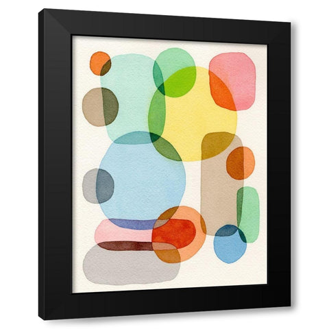 Inked Orbs V Black Modern Wood Framed Art Print with Double Matting by Galapon, Nikki