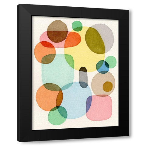 Inked Orbs VI Black Modern Wood Framed Art Print by Galapon, Nikki
