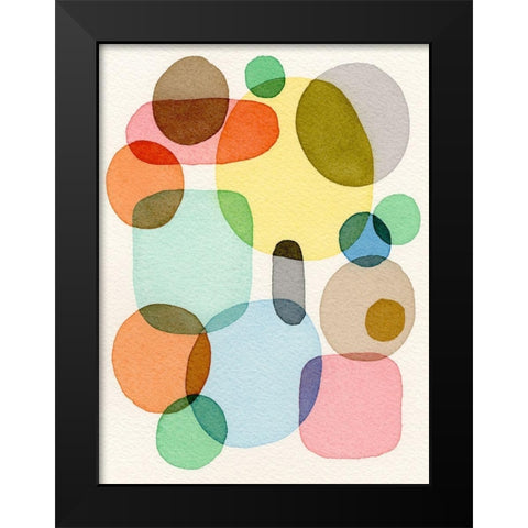 Inked Orbs VI Black Modern Wood Framed Art Print by Galapon, Nikki