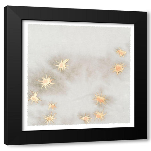 Spangled Grey II Black Modern Wood Framed Art Print with Double Matting by Binder, Vanessa
