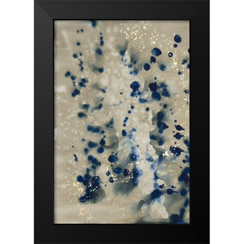 Lapis Merging I Black Modern Wood Framed Art Print by Binder, Vanessa