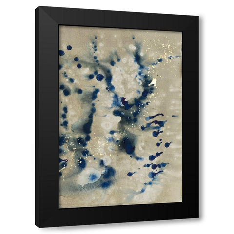 Lapis Merging II Black Modern Wood Framed Art Print by Binder, Vanessa