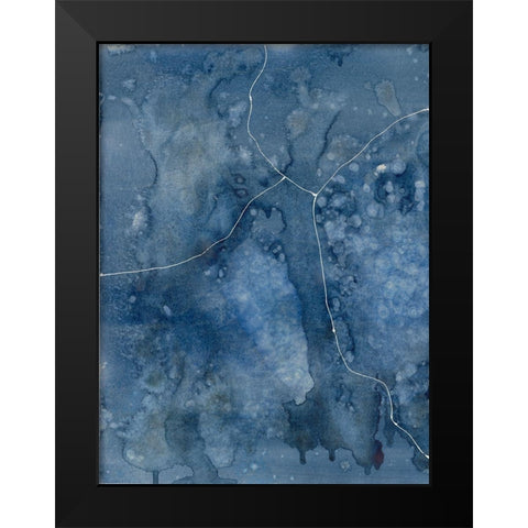 Blue River I Black Modern Wood Framed Art Print by Binder, Vanessa