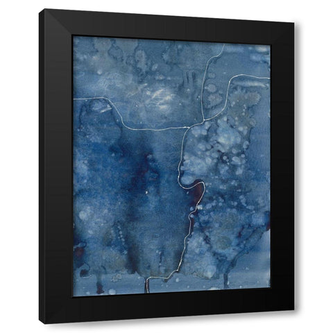 Blue River II Black Modern Wood Framed Art Print by Binder, Vanessa