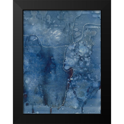 Blue River II Black Modern Wood Framed Art Print by Binder, Vanessa