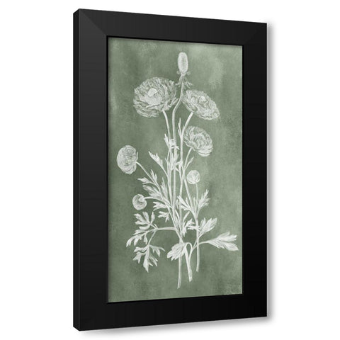 Custom Sage Impressions I Black Modern Wood Framed Art Print with Double Matting by Vision Studio