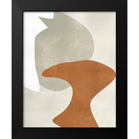 Beige Structure IV Black Modern Wood Framed Art Print by Wang, Melissa