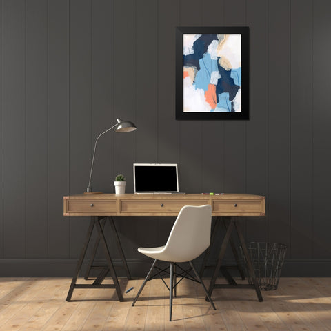 Network Connection I Black Modern Wood Framed Art Print by Vess, June Erica