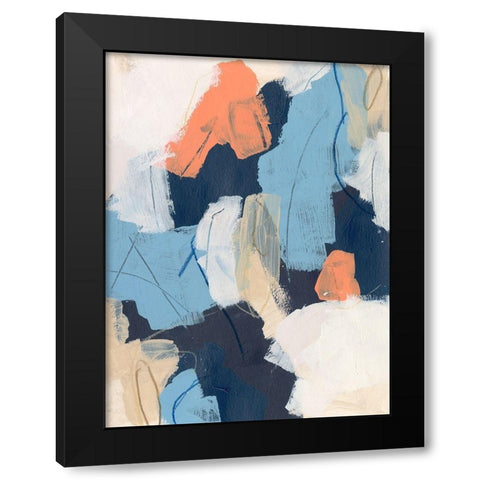 Network Connection II Black Modern Wood Framed Art Print with Double Matting by Vess, June Erica