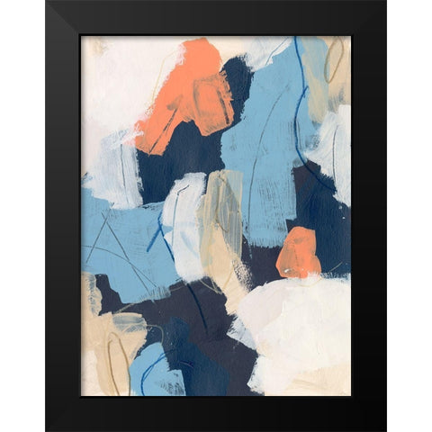 Network Connection II Black Modern Wood Framed Art Print by Vess, June Erica