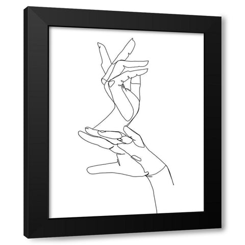 Magic Hands I Black Modern Wood Framed Art Print with Double Matting by Popp, Grace