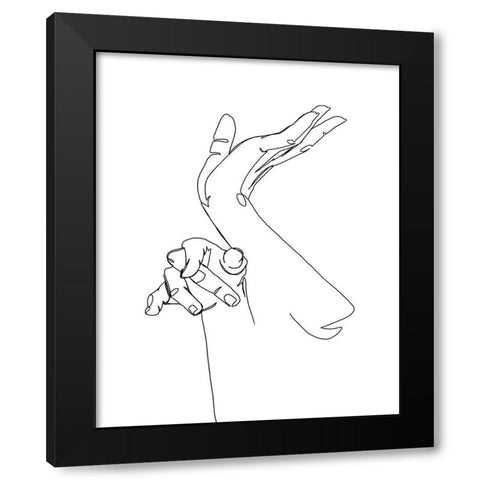 Magic Hands II Black Modern Wood Framed Art Print with Double Matting by Popp, Grace