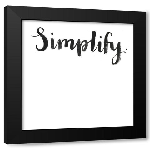 Simple Mantras IV Black Modern Wood Framed Art Print by Popp, Grace