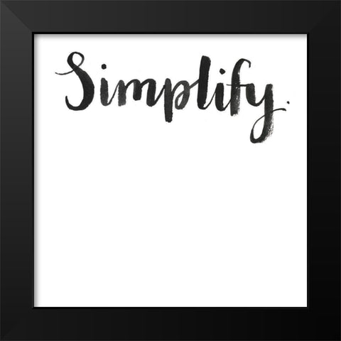 Simple Mantras IV Black Modern Wood Framed Art Print by Popp, Grace