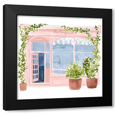 Bonheur II Black Modern Wood Framed Art Print with Double Matting by Borges, Victoria