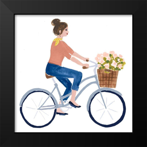 Bonheur III Black Modern Wood Framed Art Print by Borges, Victoria