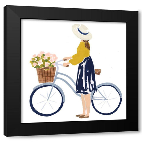 Bonheur V Black Modern Wood Framed Art Print by Borges, Victoria