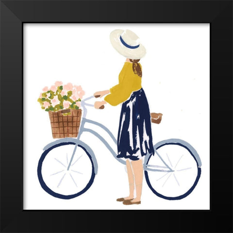 Bonheur V Black Modern Wood Framed Art Print by Borges, Victoria