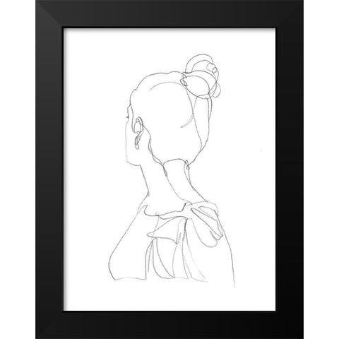 Feminine Contour I Black Modern Wood Framed Art Print by Harper, Ethan