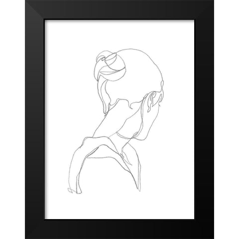 Feminine Contour II Black Modern Wood Framed Art Print by Harper, Ethan