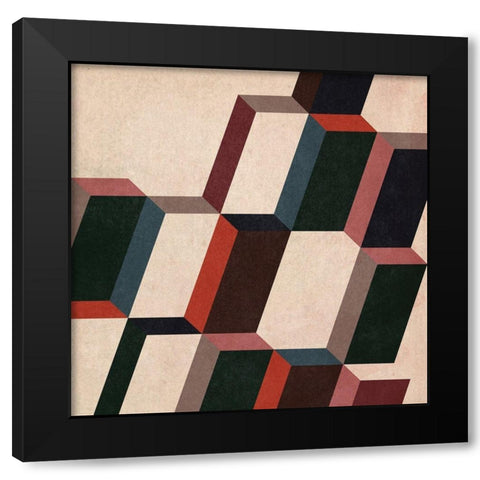 Radar Slant II Black Modern Wood Framed Art Print with Double Matting by Vess, June Erica
