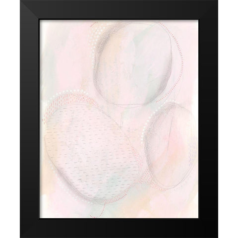 Blush Ovale I Black Modern Wood Framed Art Print by Moore, Regina