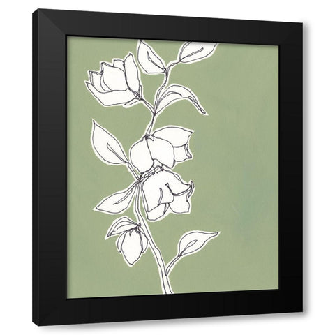 Botanic Drawing II Black Modern Wood Framed Art Print with Double Matting by Moore, Regina