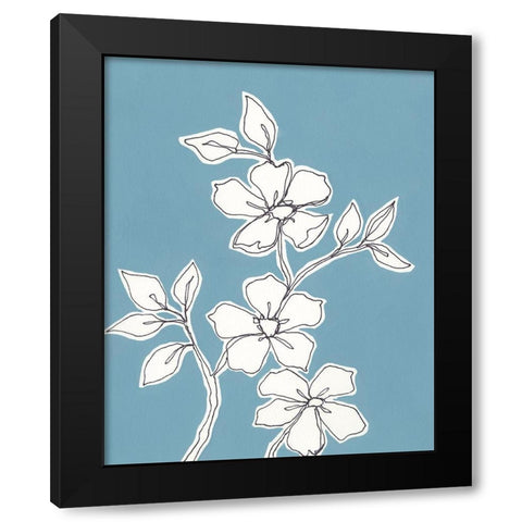 Botanic Drawing III Black Modern Wood Framed Art Print with Double Matting by Moore, Regina