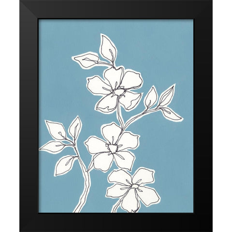 Botanic Drawing III Black Modern Wood Framed Art Print by Moore, Regina