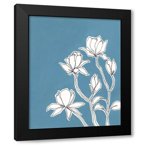 Botanic Drawing IV Black Modern Wood Framed Art Print by Moore, Regina