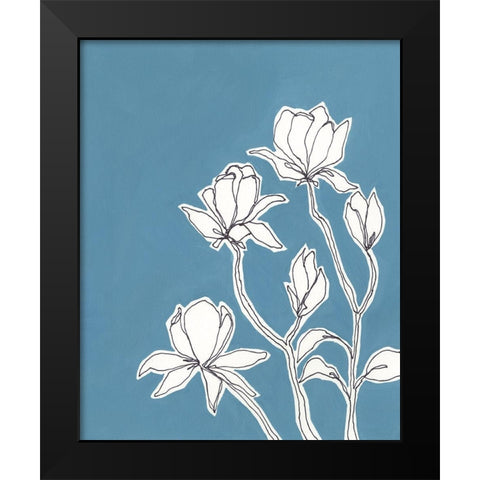 Botanic Drawing IV Black Modern Wood Framed Art Print by Moore, Regina