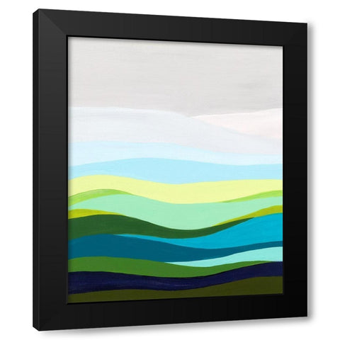 Calm Passage I Black Modern Wood Framed Art Print with Double Matting by Moore, Regina