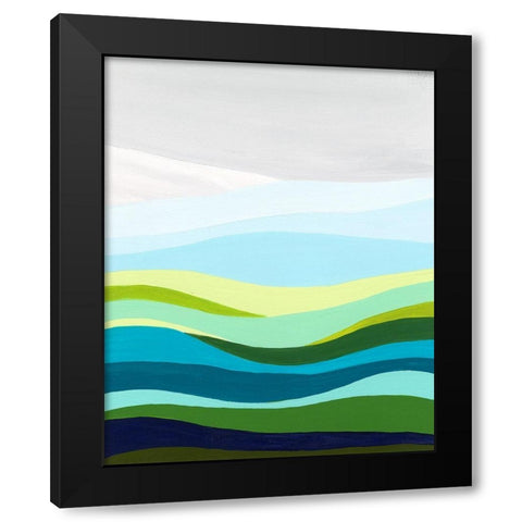 Calm Passage II Black Modern Wood Framed Art Print by Moore, Regina
