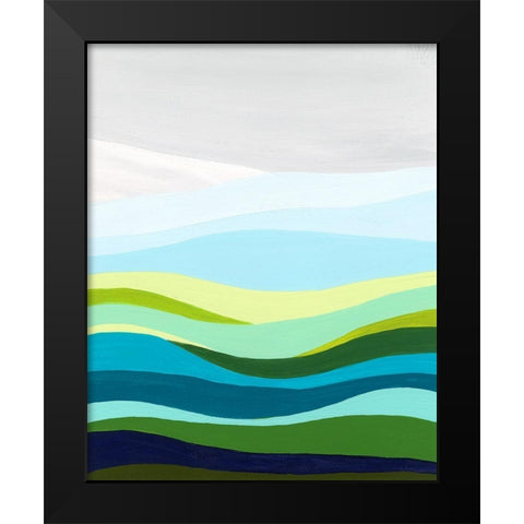 Calm Passage II Black Modern Wood Framed Art Print by Moore, Regina