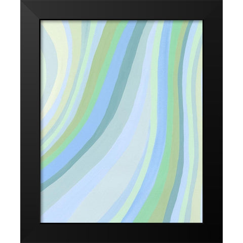 Natural Flow II Black Modern Wood Framed Art Print by Moore, Regina