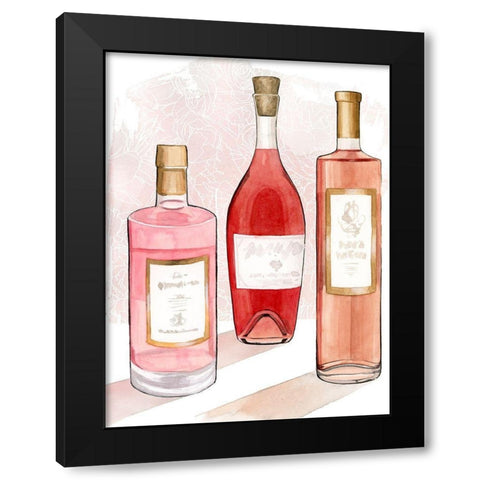 RosÃ© Summer I Black Modern Wood Framed Art Print by Popp, Grace