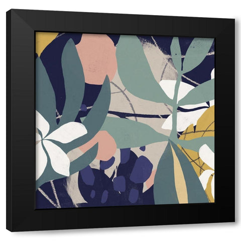Tropical Attraction I Black Modern Wood Framed Art Print with Double Matting by Vess, June Erica