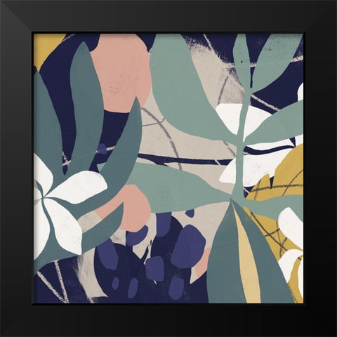 Tropical Attraction I Black Modern Wood Framed Art Print by Vess, June Erica