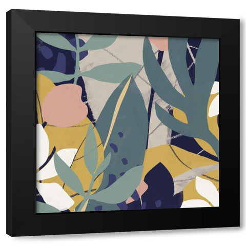 Tropical Attraction II Black Modern Wood Framed Art Print by Vess, June Erica