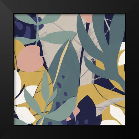 Tropical Attraction II Black Modern Wood Framed Art Print by Vess, June Erica