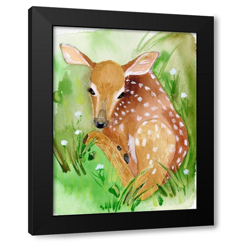 Baby Spring Animals I Black Modern Wood Framed Art Print by Ludwig, Alicia