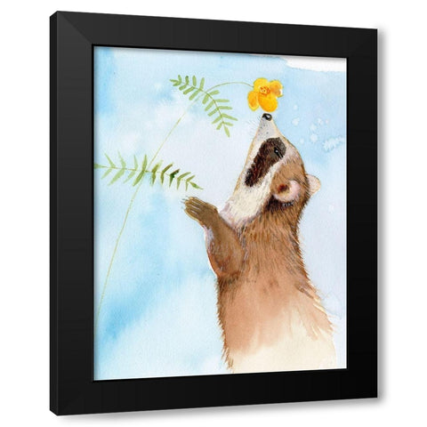 Baby Spring Animals II Black Modern Wood Framed Art Print by Ludwig, Alicia