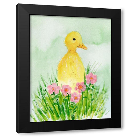Baby Spring Animals III Black Modern Wood Framed Art Print by Ludwig, Alicia