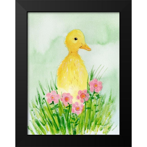 Baby Spring Animals III Black Modern Wood Framed Art Print by Ludwig, Alicia