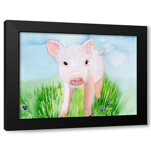 Baby Spring Animals V Black Modern Wood Framed Art Print by Ludwig, Alicia