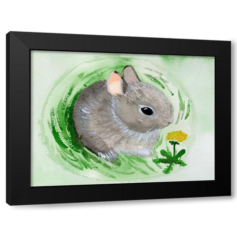 Baby Spring Animals VI Black Modern Wood Framed Art Print by Ludwig, Alicia